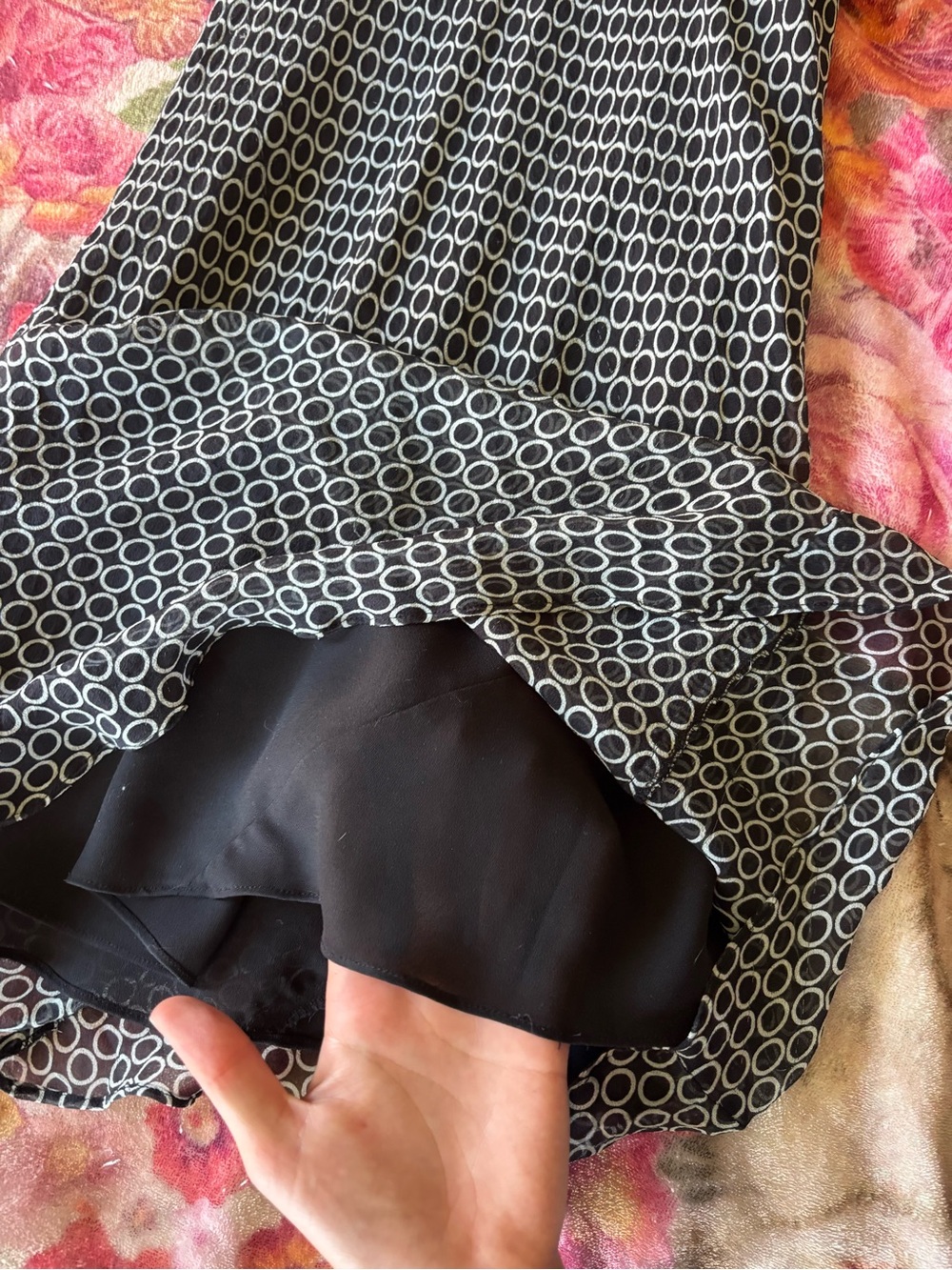 black and white vintage circle dress - Picture 6 of 7